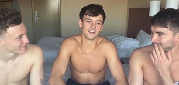 The trio sat down for a Q&A. (YouTube/Tom Daley)