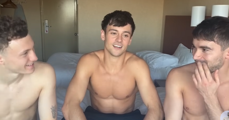 The trio sat down for a Q&A. (YouTube/Tom Daley)