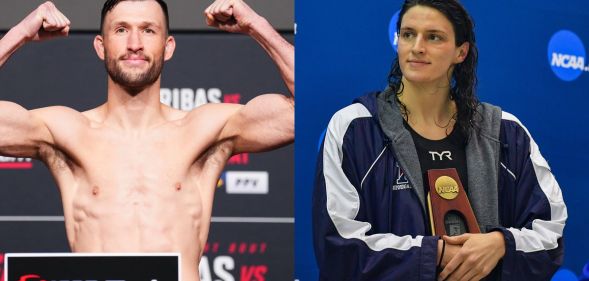Image of UFC fighter Julian Erosa and trans swimmer Lia Thomas