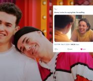 Plane Jane and Q in Drag Race with a twitter meme overlayed on top