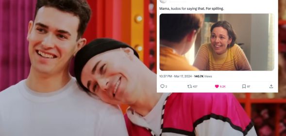 Plane Jane and Q in Drag Race with a twitter meme overlayed on top