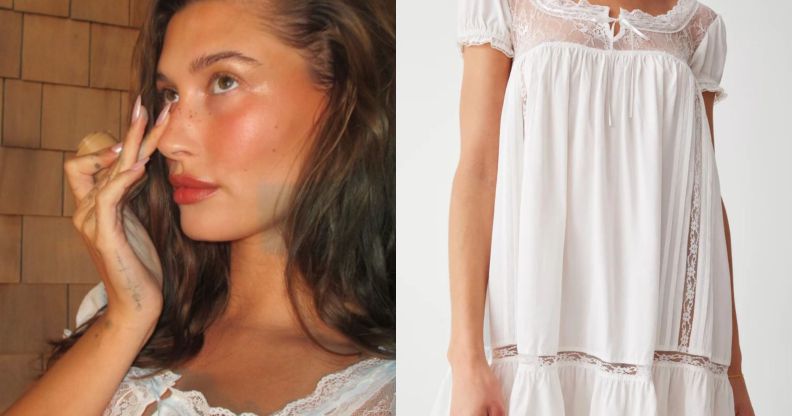 This is where to buy Hailey Bieber's nightgown dress from Instagram.