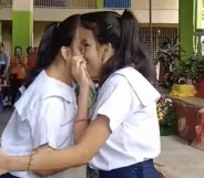 Conjoined twins Joy and Joyce at their graduation ceremony
