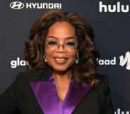 Oprah Winfrey at the GLAAD Awards red carpet.