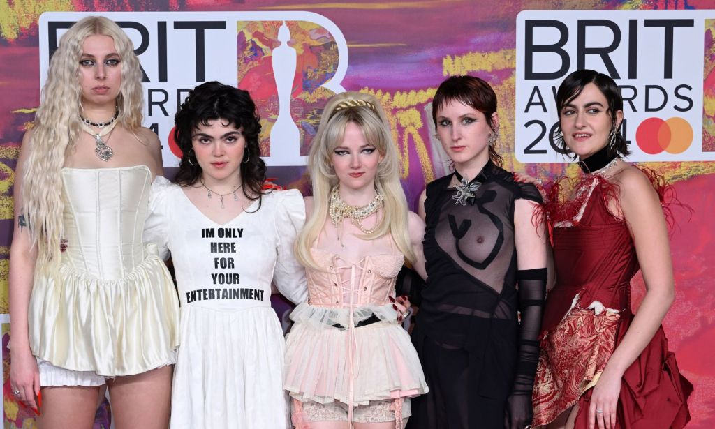 The Last Dinner Party at the BRIT awards.