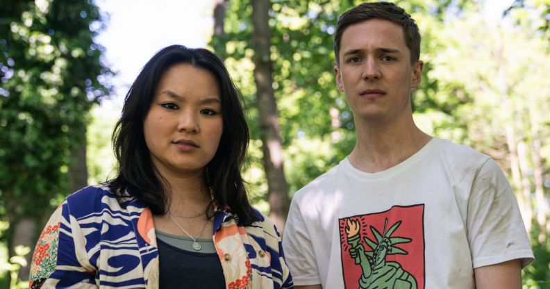 Jamie (Oscar Kennedy) and Vivian (Thaddea Graham) in Wreck season two. (BBC)