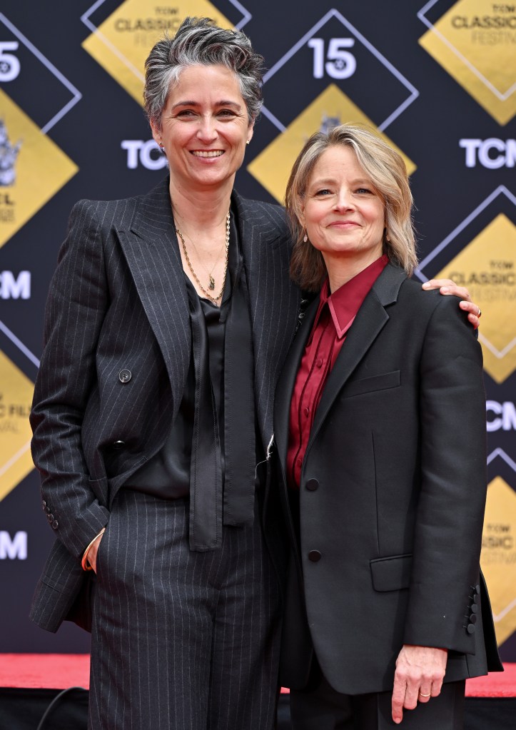 Alexandra Hedison and Jodie Foster attend the Hand and Footprint Ceremony honoring Foster.