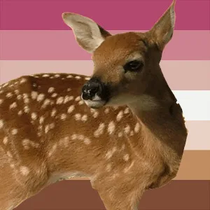 deer over the top of the Bambi flag