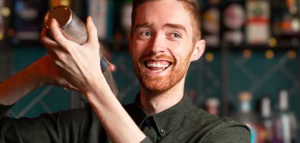 Callum Raymond Young making cocktails