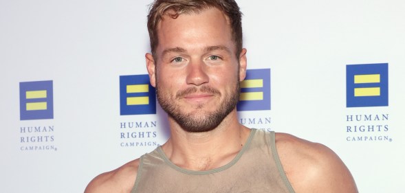 Gay star of The Masked Singer and The Bachelor, Colton Under, in a translucent vest