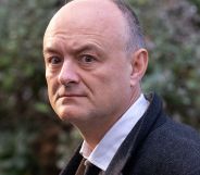 Dominic Cummings walking outside.