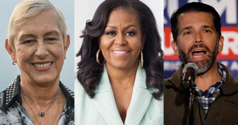 Martina Navratilova has jumped to defend Michelle Obama after Donald Trump Jr shared a trans conspiracy meme targeting her on Twitter/X.