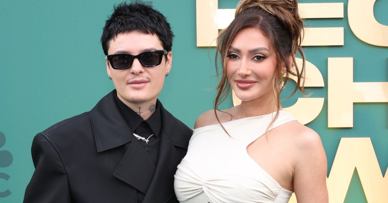 SANTA MONICA, CALIFORNIA - FEBRUARY 18: (L-R) Jesse Sullivan and Francesca Farago attend the 2024 People's Choice Awards at Barker Hangar on February 18, 2024 in Santa Monica, California. (Photo by Monica Schipper/Getty Images)