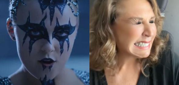 JoJo Siwa (left) in the music video for 'Karma' and Dance Moms star Abby Lee Miller