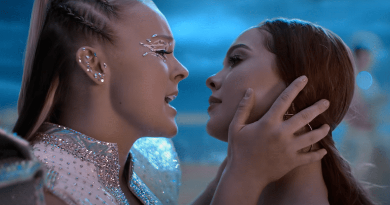 JoJo Siwa puts her lesbian identity front and centre as she kisses a woman in the music video for "Karma"