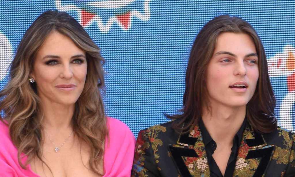Liz Hurley and her son Damian Hurley