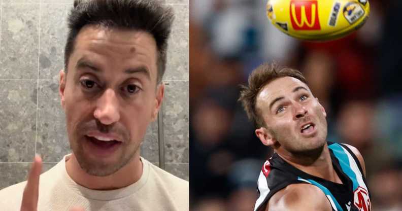 Scott O’Halloran and AFL player Jeremy Finlayson