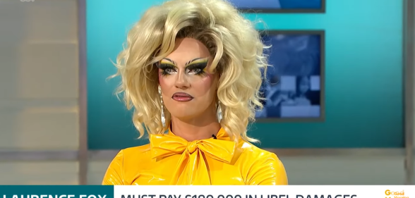 Image shows Drag Race queen Crystal on Good Morning Britain