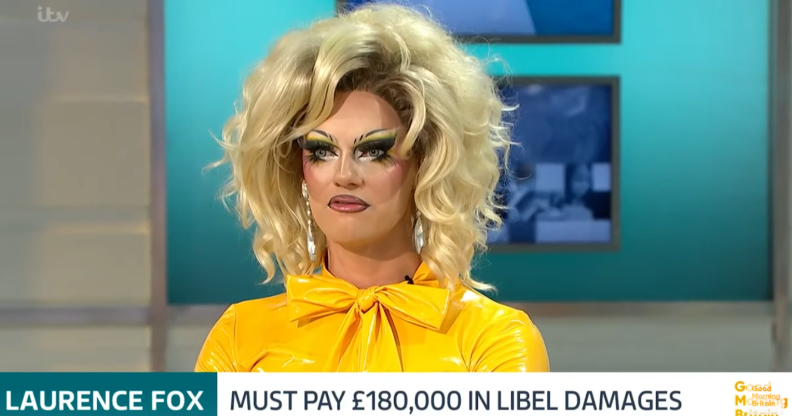 Image shows Drag Race queen Crystal on Good Morning Britain