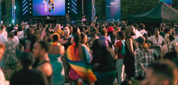 A view of the main stage at UK Black Pride 2023 event on 19 August, 2023