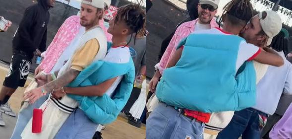 The long-time friends shared a sweet moment at Coachella. (@daydayred_/Instagram)