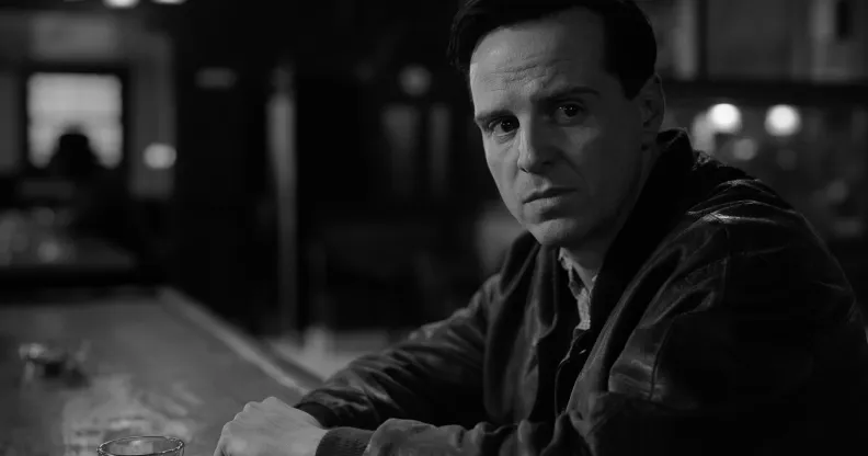 Andrew Scott stares off camera in a still for new Netflix hit Ripley.