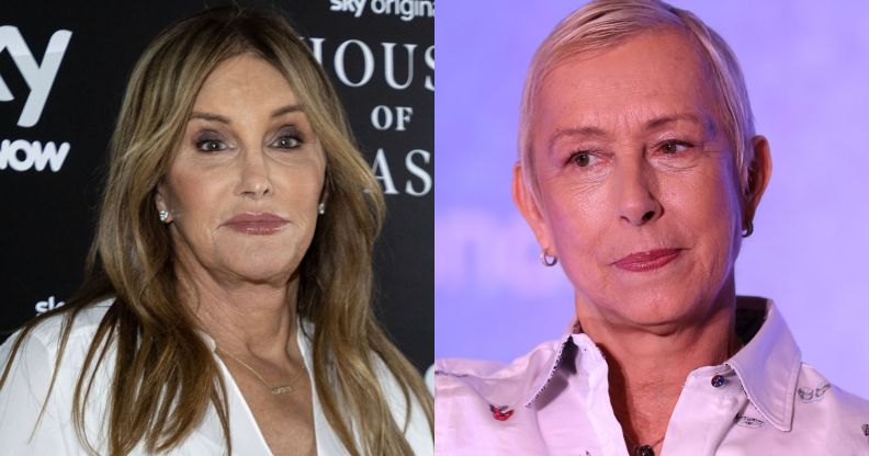 side by side images of Caitlyn Jenner and Martina Navratilova