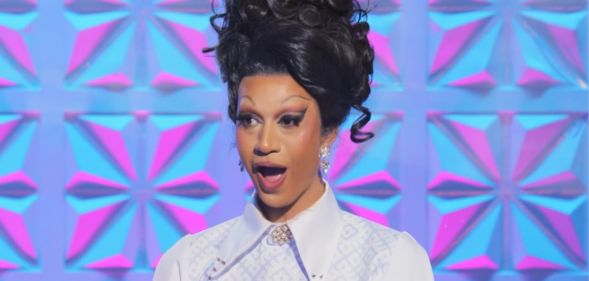 Tia Kofi being announced as the winner of Drag Race UK vs The World.