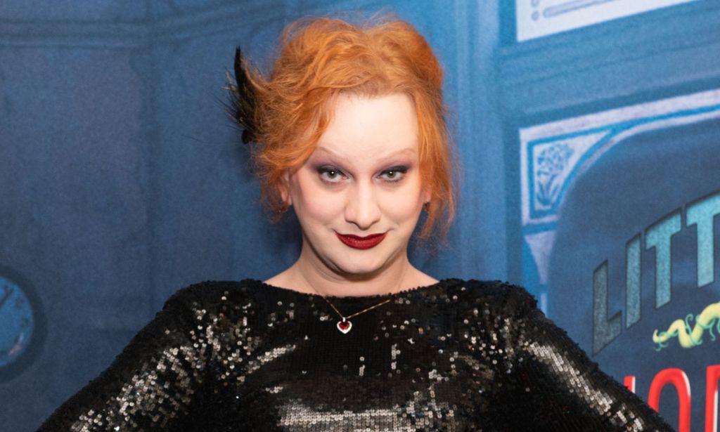 Jinkx Monsoon poses following her performance in the Off-Broadway production of Little Shop of Horrors.