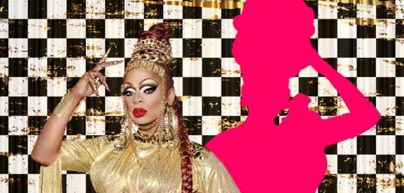 Kennedy Davenport and the silhouette of Trixie Mattel