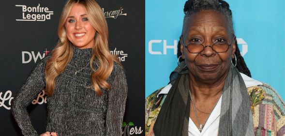 Riley Gaines (left) and Whoopi Goldberg (right)