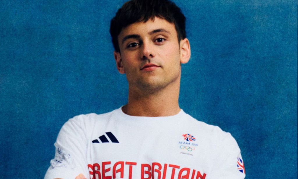 Tom Daley wearing new Team GB top