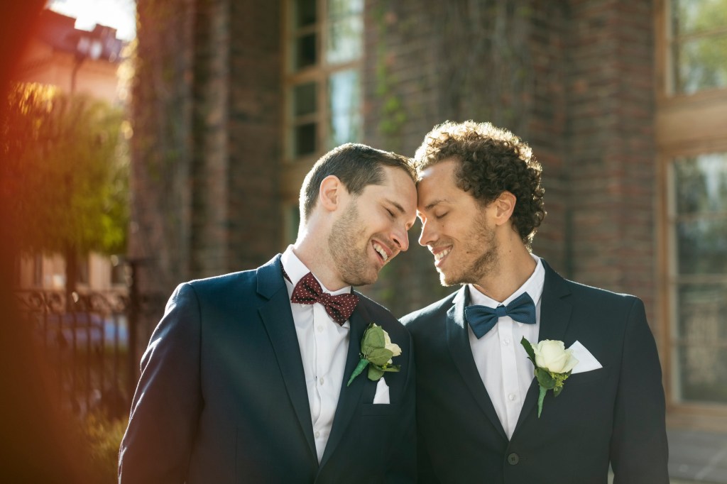 two gay men getting married