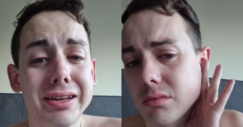 A split image of Seb Samuel sharing clips of their injuries.