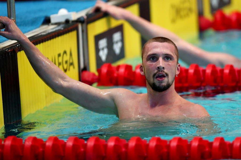 Daniel Jervis of Great Britain looks on after competing in the Men's 1500m heats.