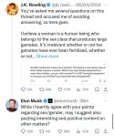 Elon Musk just asked JK Rowling to lighten up about trans folks –
yes, really