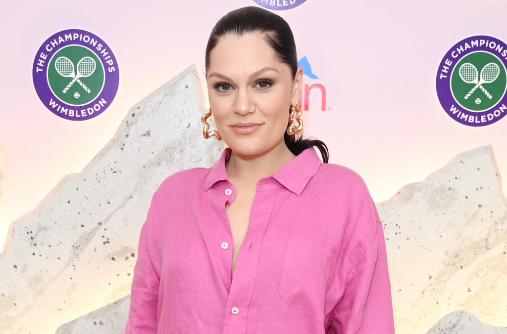 LONDON, ENGLAND - JULY 12: Jessie J poses in the evian VIP Suite At Wimbledon 2023 on July 12, 2023 in London, England. (Photo by Dave Benett/Getty Images for evian)