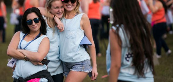 Members of Wyoming University sorority Kappa Kappa Gamma sorority.