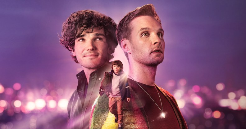 Fra Fee (L) and Sion Daniel Young (R) in a promotional image for BBC gay drama Lost Boys & Fairies