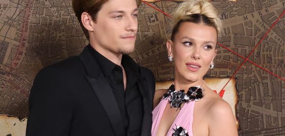 Millie Bobby Brown alongside her partner, Jake Bongiovi.