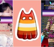 Composite image showing several TikTok videos about Moon and Sun lesbians