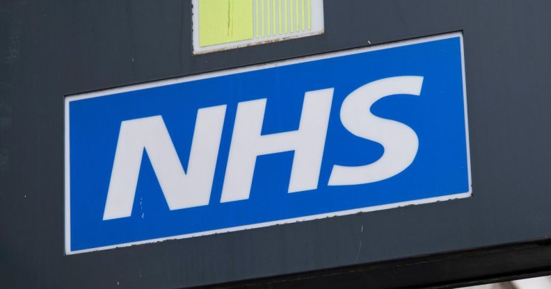 NHS Logo on blue background