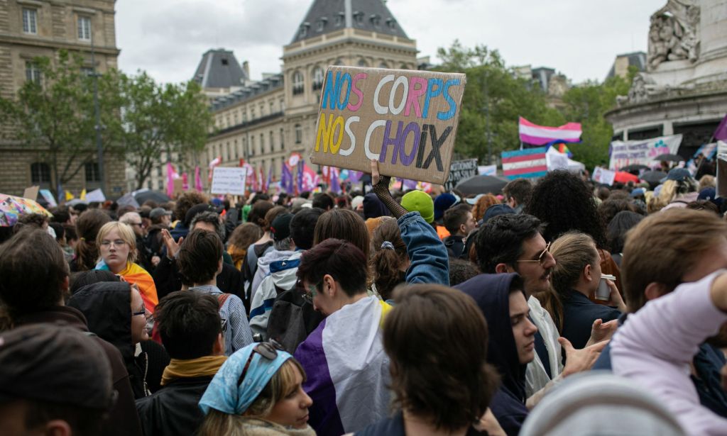 Trans rights protestors in Paris