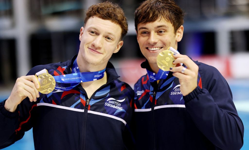 Noah Williams and Tom Daley during the World Aquatics Diving World Cup.