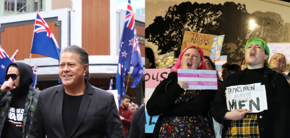 The church leader was met with opposition from LGBTQ+ supporters. (Getty)