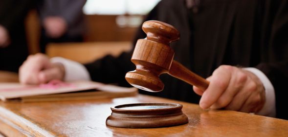 Stock image of judge's gavel