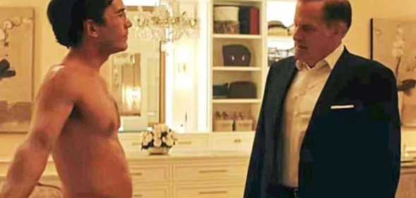 Raymond Peepgrass (played by Tom Pelphrey showing his erect penis in an episode of Netflix's A Man In Full