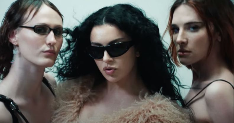 Trans icons Blizy McGuire and Hari Nef in Charli XCX's 360 music video.