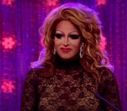 Drag Race contestant Roxxxy Andrews speaks during the SEASON FIVE roast.