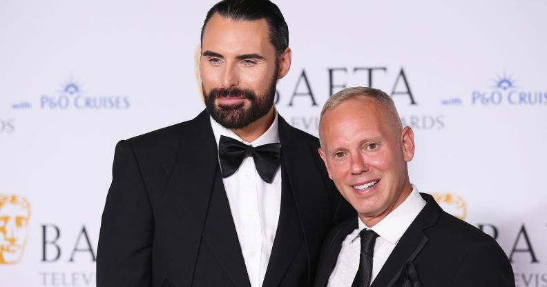 Rylan Clark and Rob Rinder at the BAFTAs